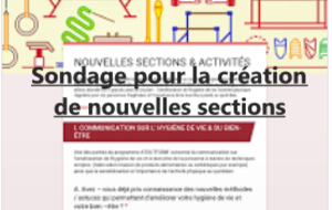 Avis sur des nouvelles sections