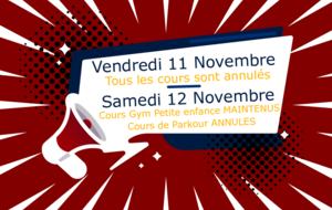 Informations  cours le 12 Novembre