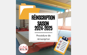 Réinscription 2024-2025